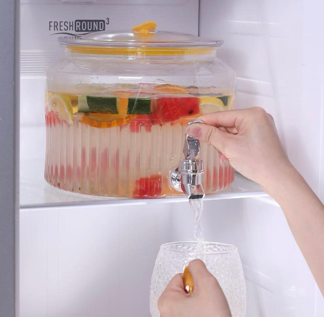 Acrylic Round Juice Container, Pot Beverage Dispenser, Fridge Juice Dispenser, Buffet Beverage Container, Juice Dispenser Acrylic Round Juice Container, Pot Beverage Dispenser, Fridge Juice Dispenser, Buffet Beverage Container, Juice Dispenser